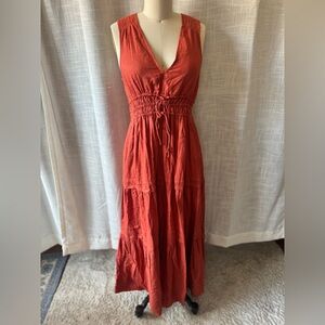 ANTHROPOLOGIE Sleeveless Dress 
Never worn 
Heavier linen like material